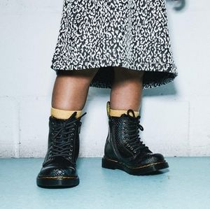 Kids Dr Martens Snakeskin Boots | Size US 13